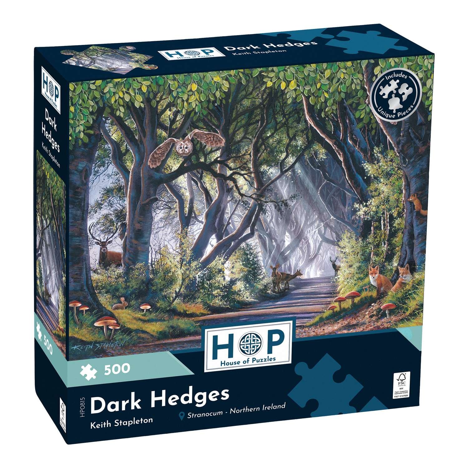 The House of Puzzles Dark Hedges 500 Piece Jigsaw Puzzle