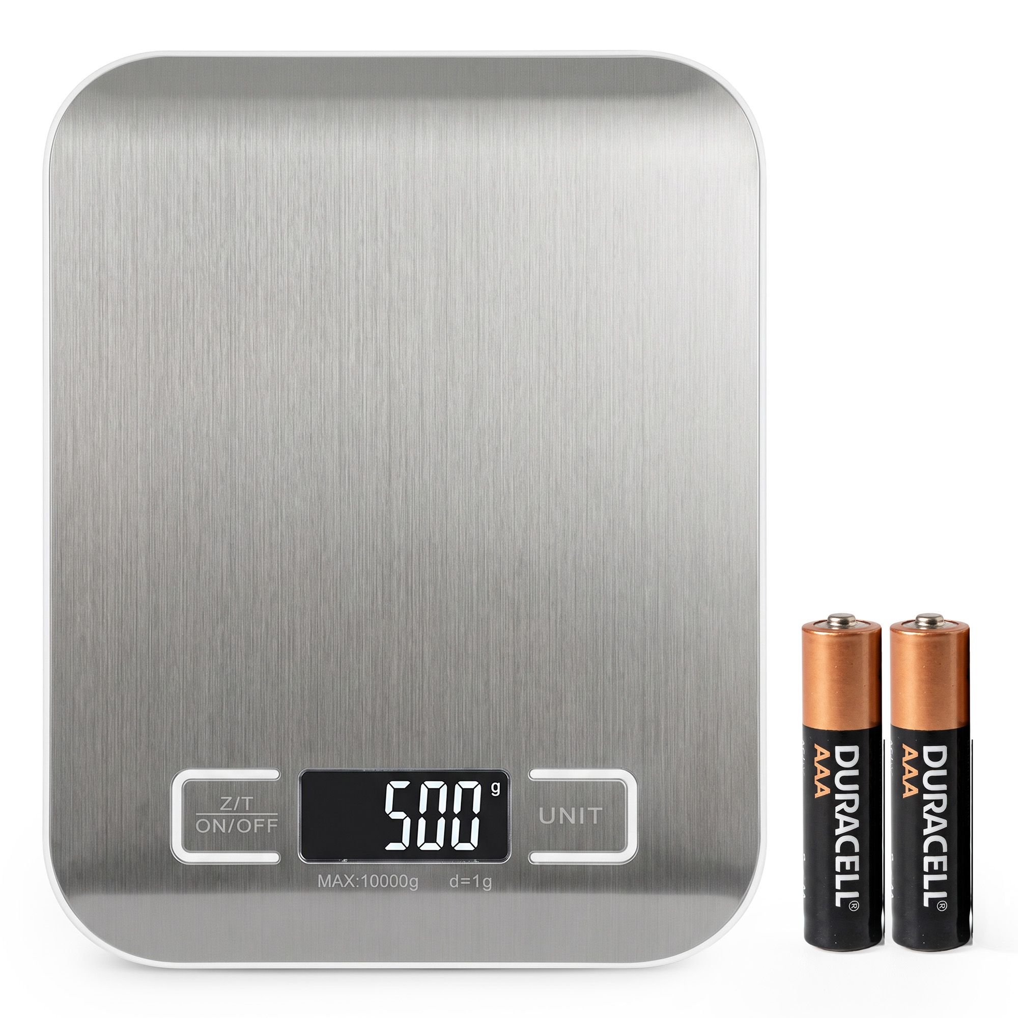 Keplin Cook 10kg Stainless Steel Digital Kitchen Scale - Silver & White
