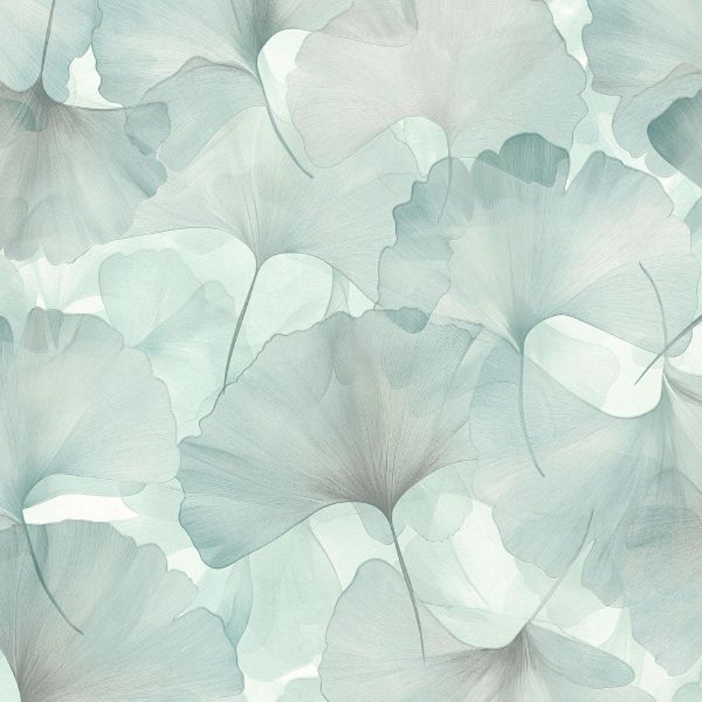 Erismann Ginko Dream Vinyl Wallpaper - Teal
