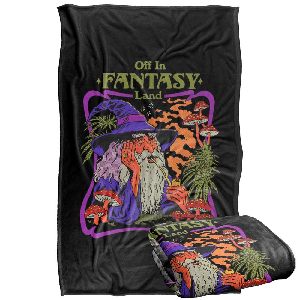 Steven Rhodes Off In Fantasy Land Soft Touch Blanket - 147cm x 91cm