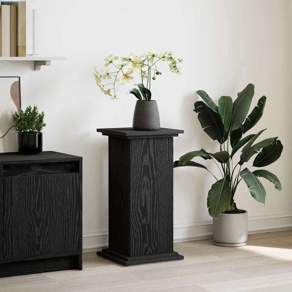 Walplus Engineered Wood Display Stand - Black Oak - 31 x 30 x 60 cm