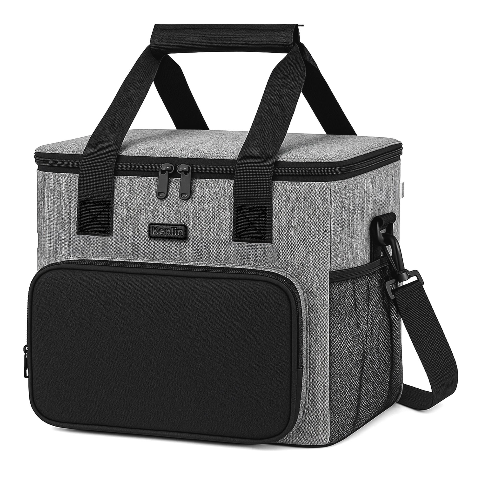 Keplin 27L Insulated Oxford Fabric Cooler Bag - Grey & Black