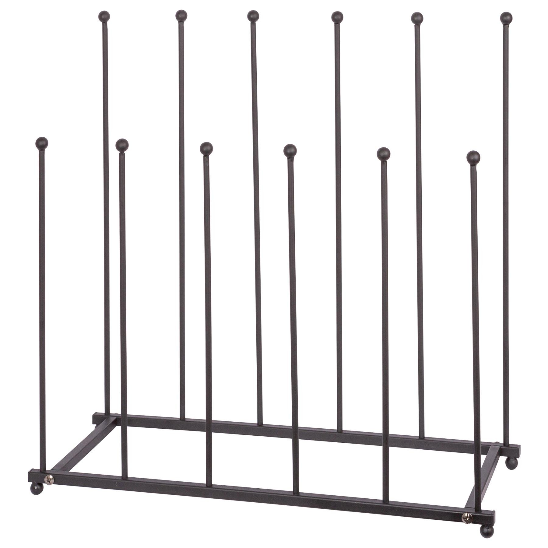 Hammer and Tongs 6 Pair Steel Wellington Boot Rack - Black