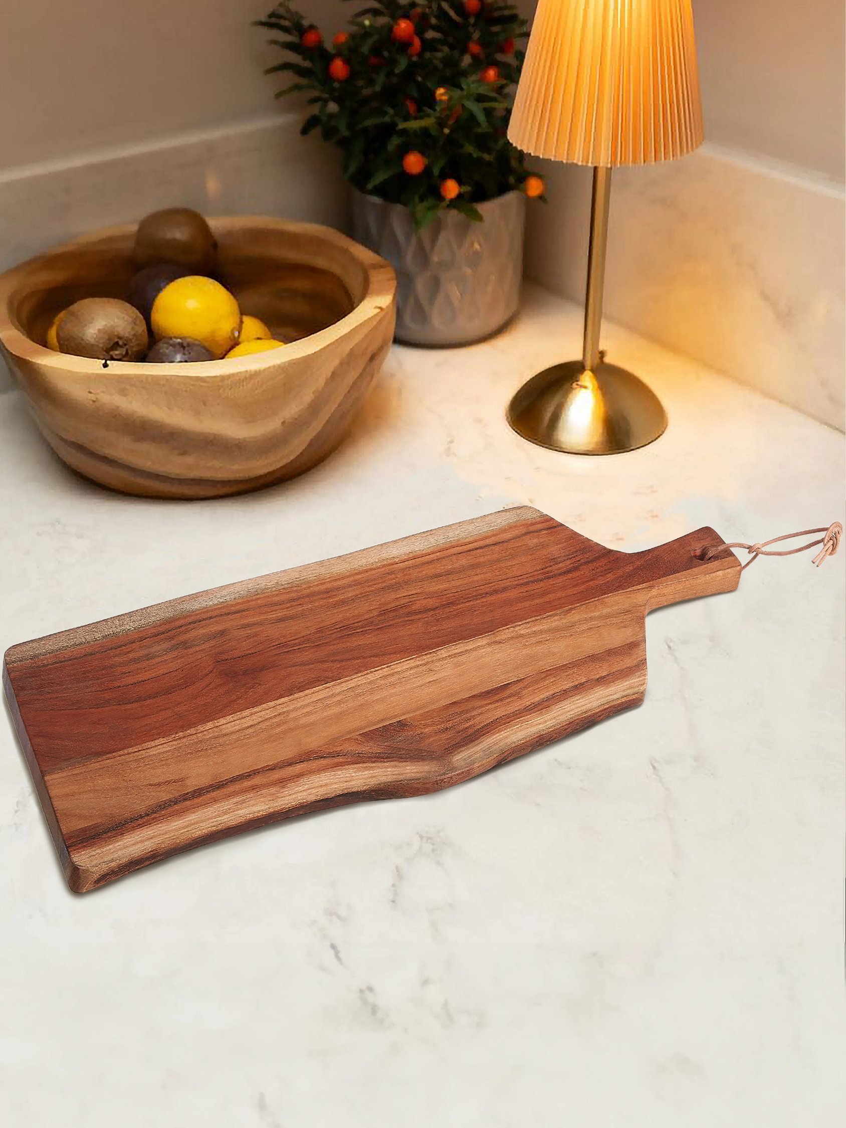 Orsina Socorro Acacia Large Irregular Paddle Chopping and Serving Board
