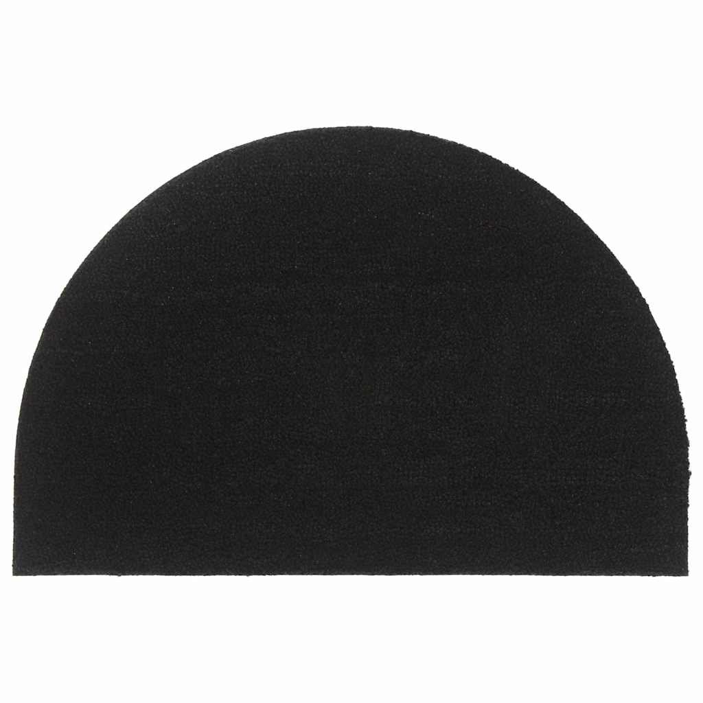 Walplus Half Round Coir Door Mat - Black - 60 x 90 cm