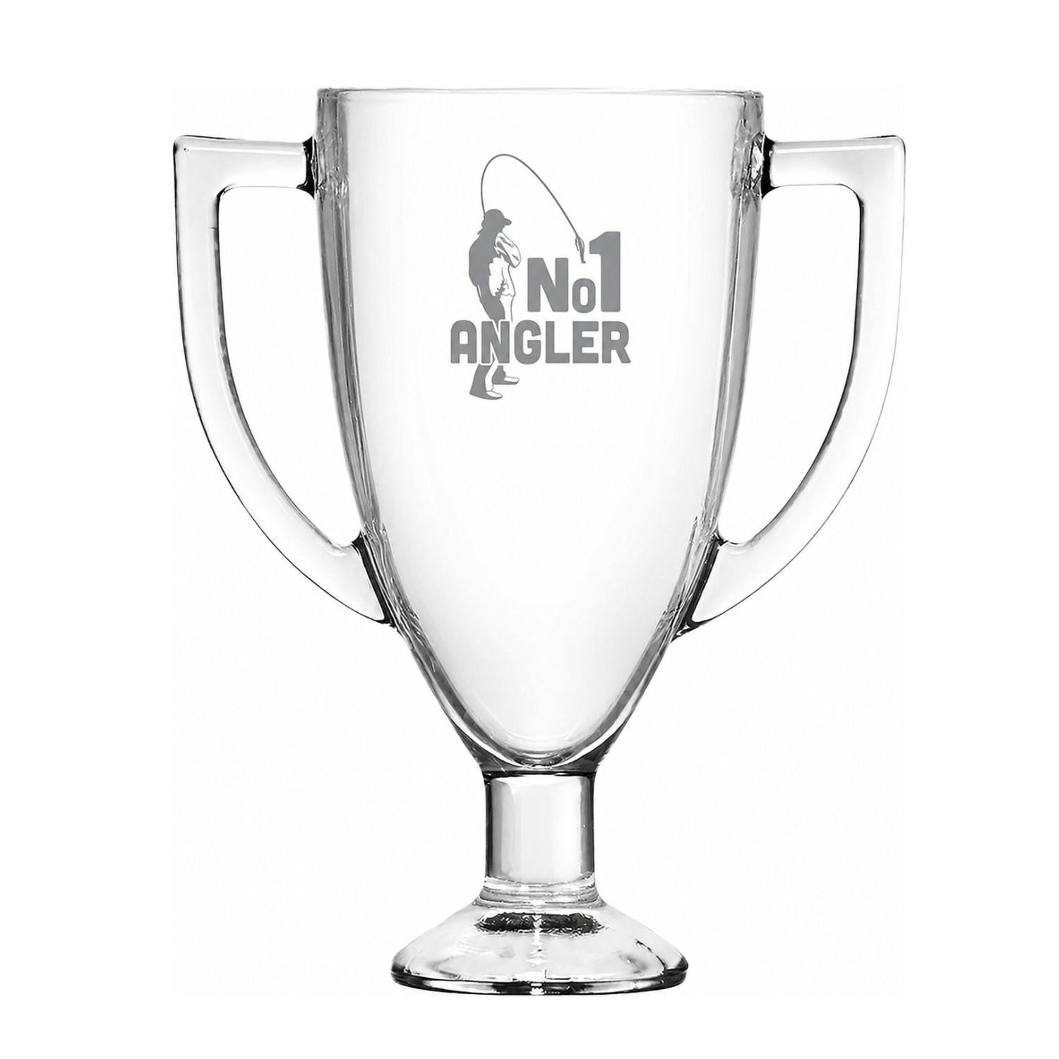 Top 3 No 1 Angler Fishing Trophy Pint Glass - Clear