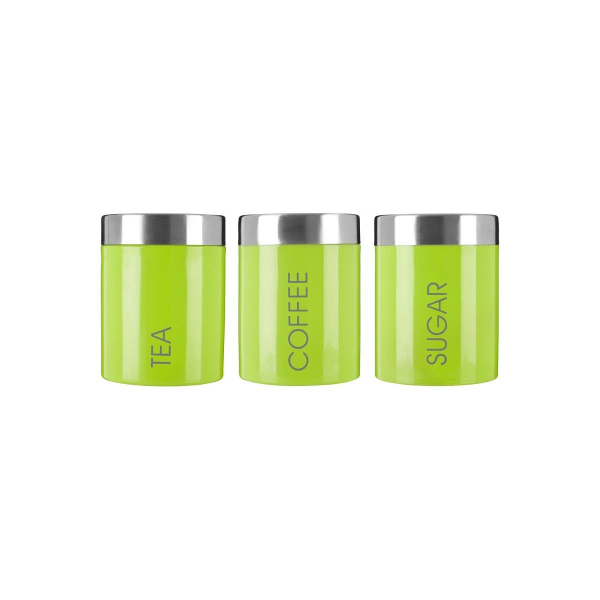 Orsina Liberty Enamel Tea Coffee and Sugar Canister Set – Lime Green