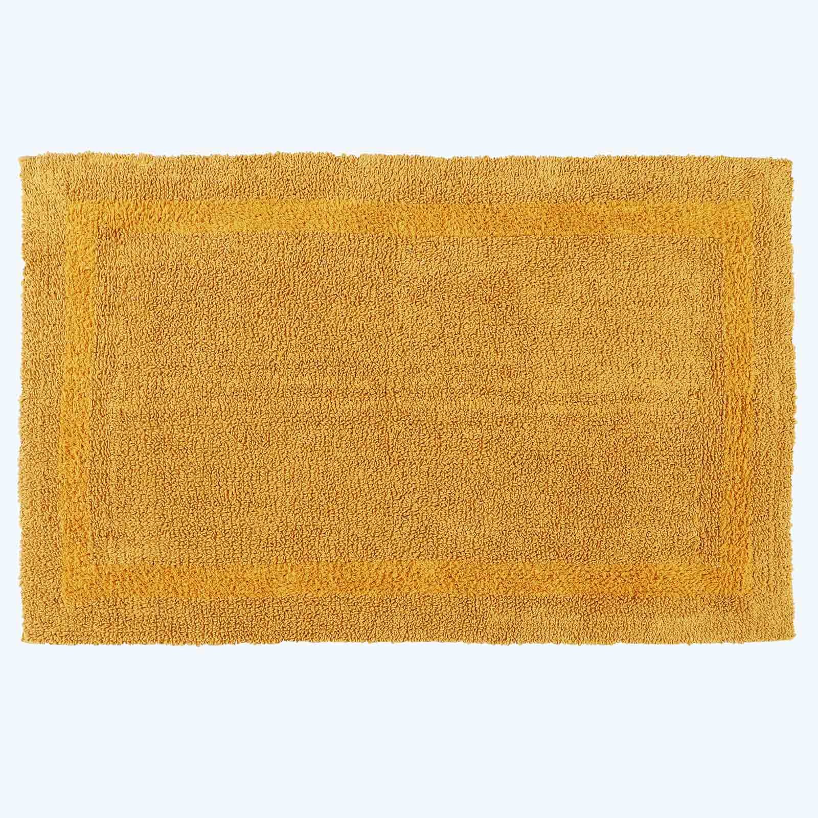 Homescapes Reversible Extra Large Bath Mat - Mustard Yellow