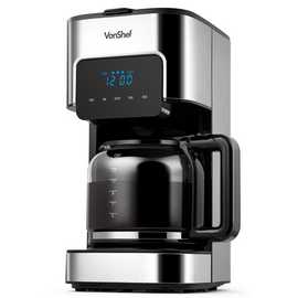 Vonshef Filter Coffee Machine Digital, Programmable, Up to 12 Cups, 1.5L