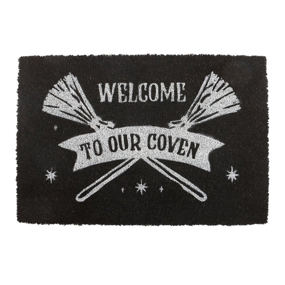 Something Different Welcome To The Coven Door Mat - Black