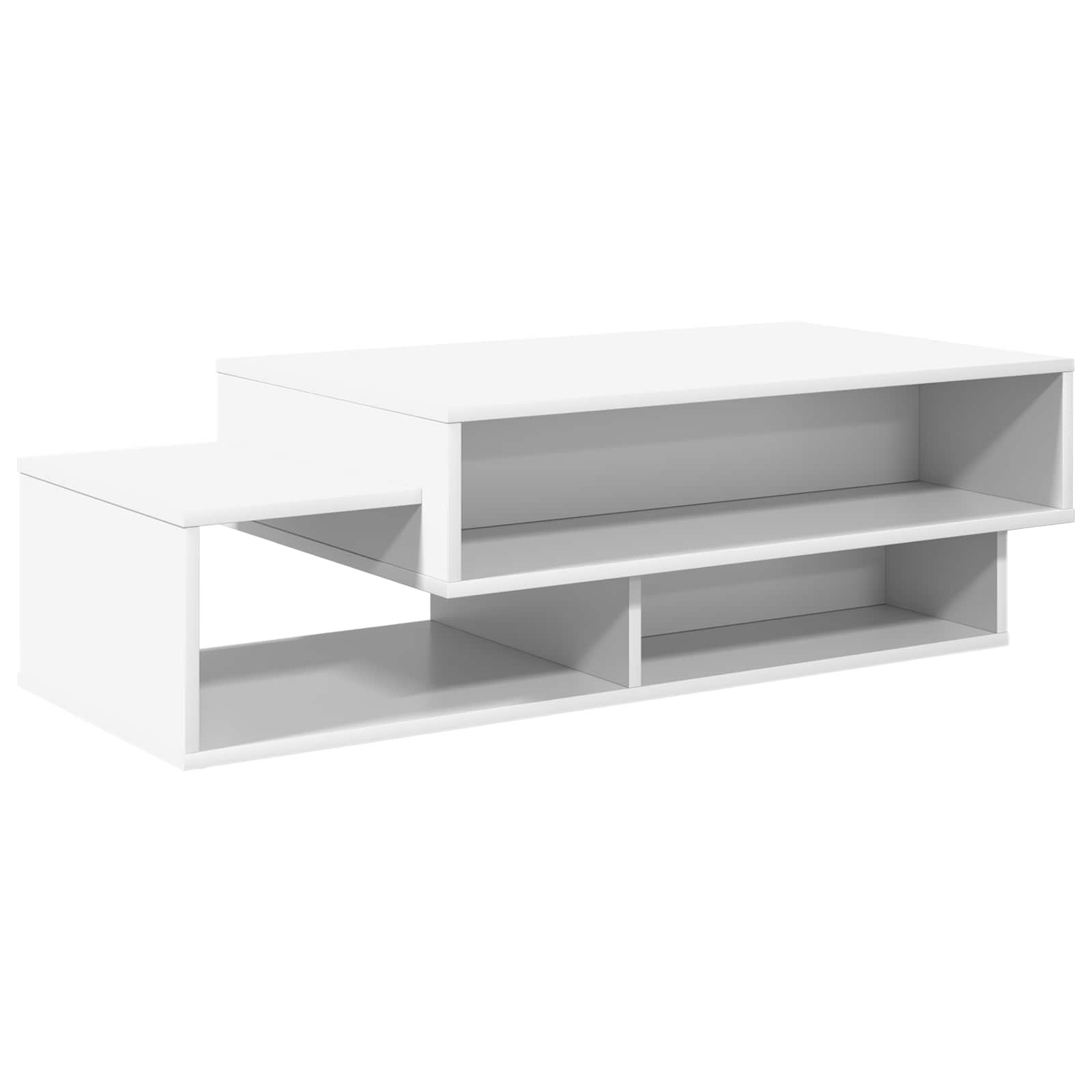 Walplus Engineered Wood Coffee Table - White - 105 x 50 x 32.5 cm