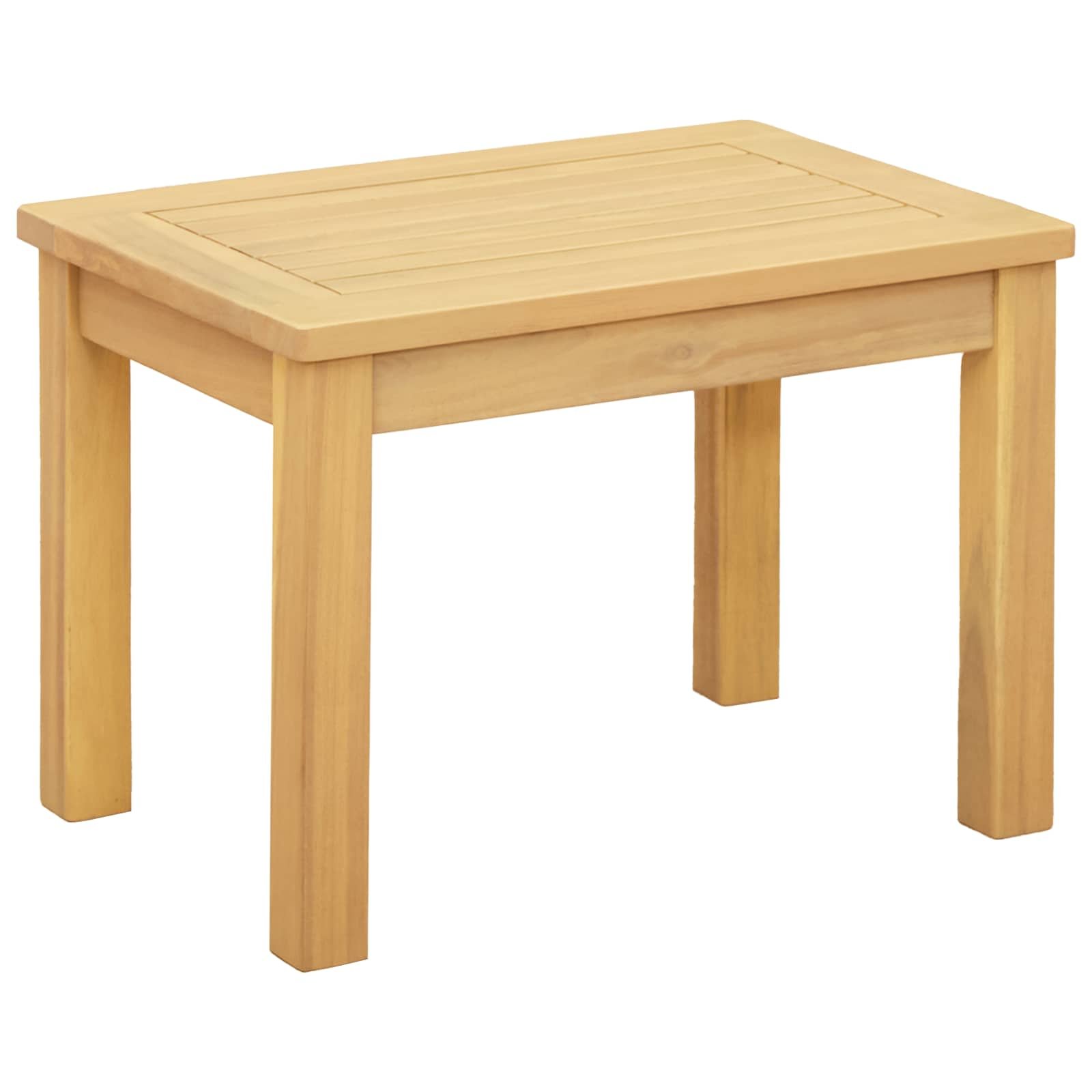 Walplus Rectangular Solid Wood Coffee Table - Light Wood - 50 x 35 x 36 cm