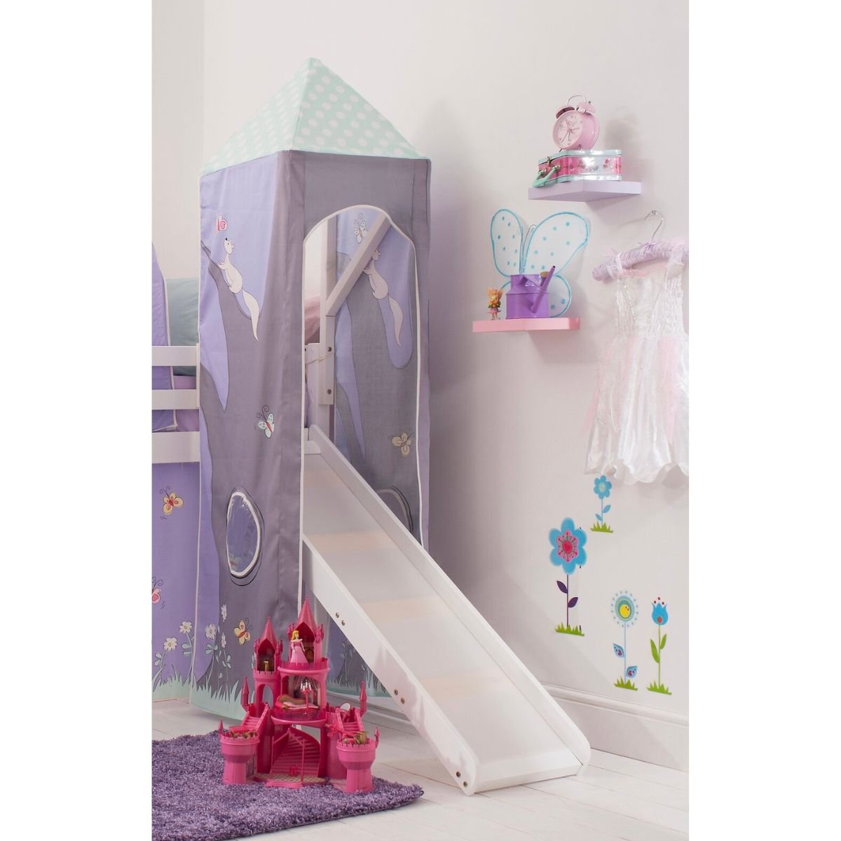Noa & Nani Kids Cabin Bed Tower Accessory in Annabelle Design - Purple