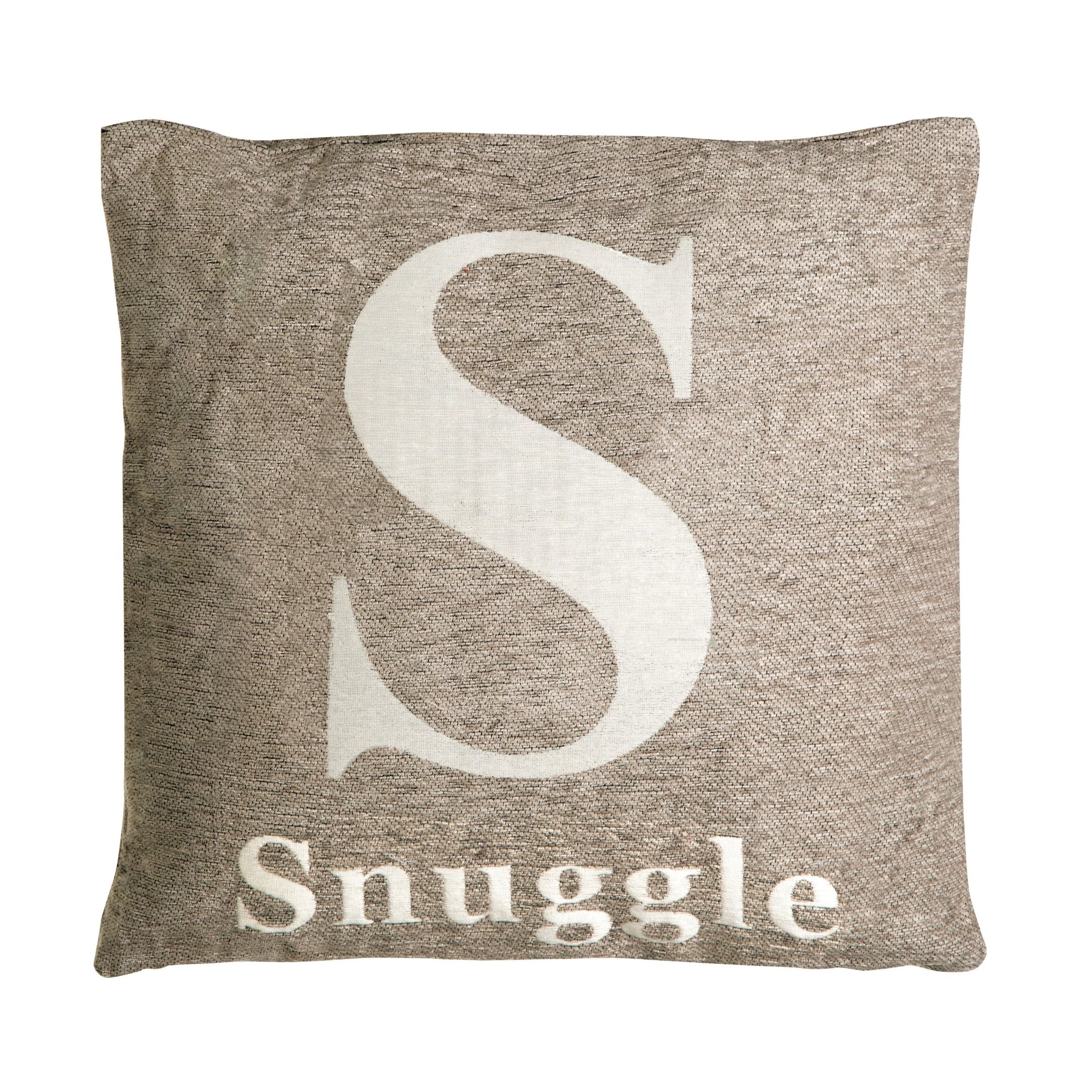 Orsina Words Snuggle Square Cushion – Natural