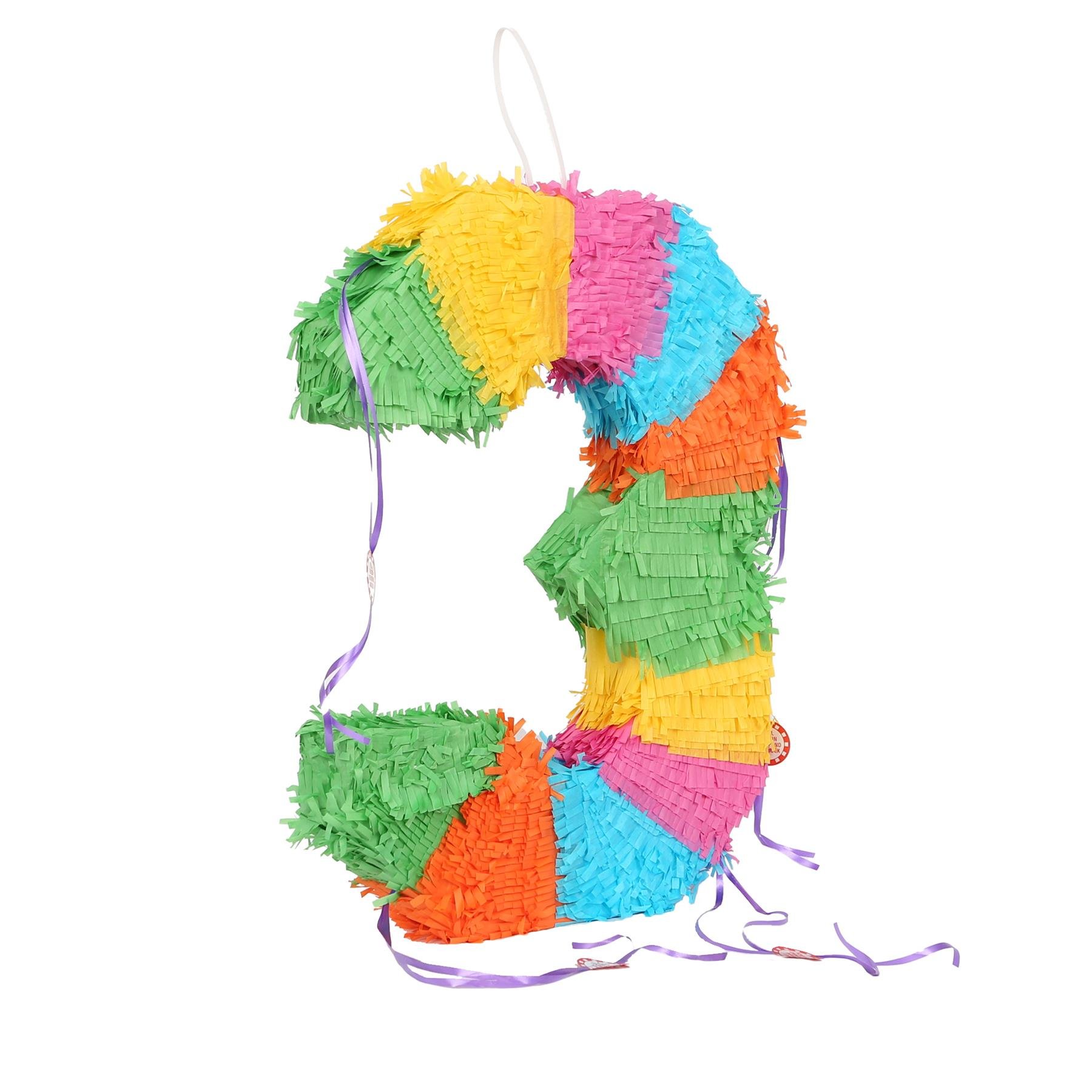 Fax Potato Number 3 Cardboard Pinata - Multi