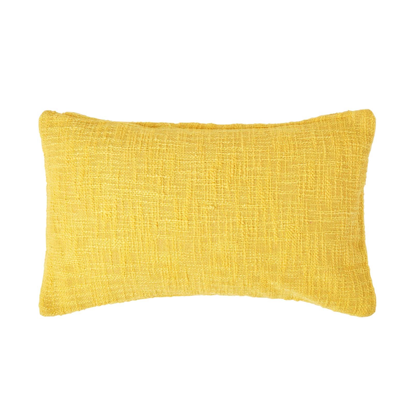 Homescapes Yellow Nirvana Cotton Rectangular Cushion Cover - 30 x 50 cm