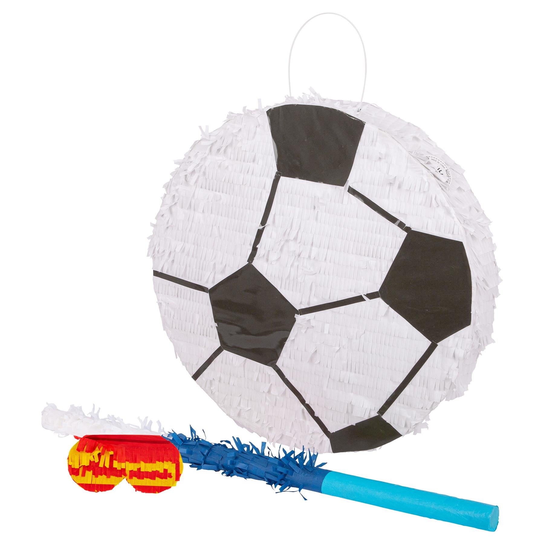 Fax Potato 3pc Football Pinata Set with Stick & Blindfold - Blue Stick