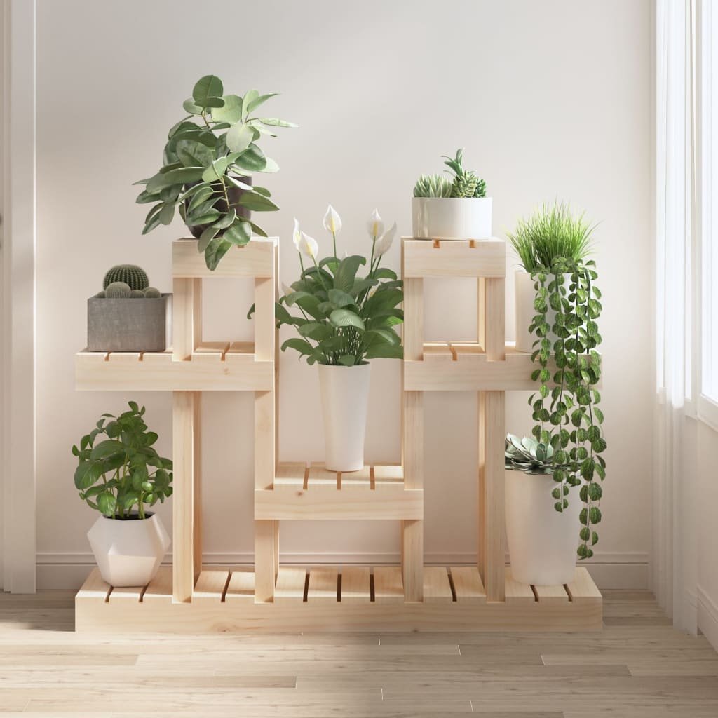 Walplus Solid Wood Plant Stand - 104.5 x 25 x 77.5 cm