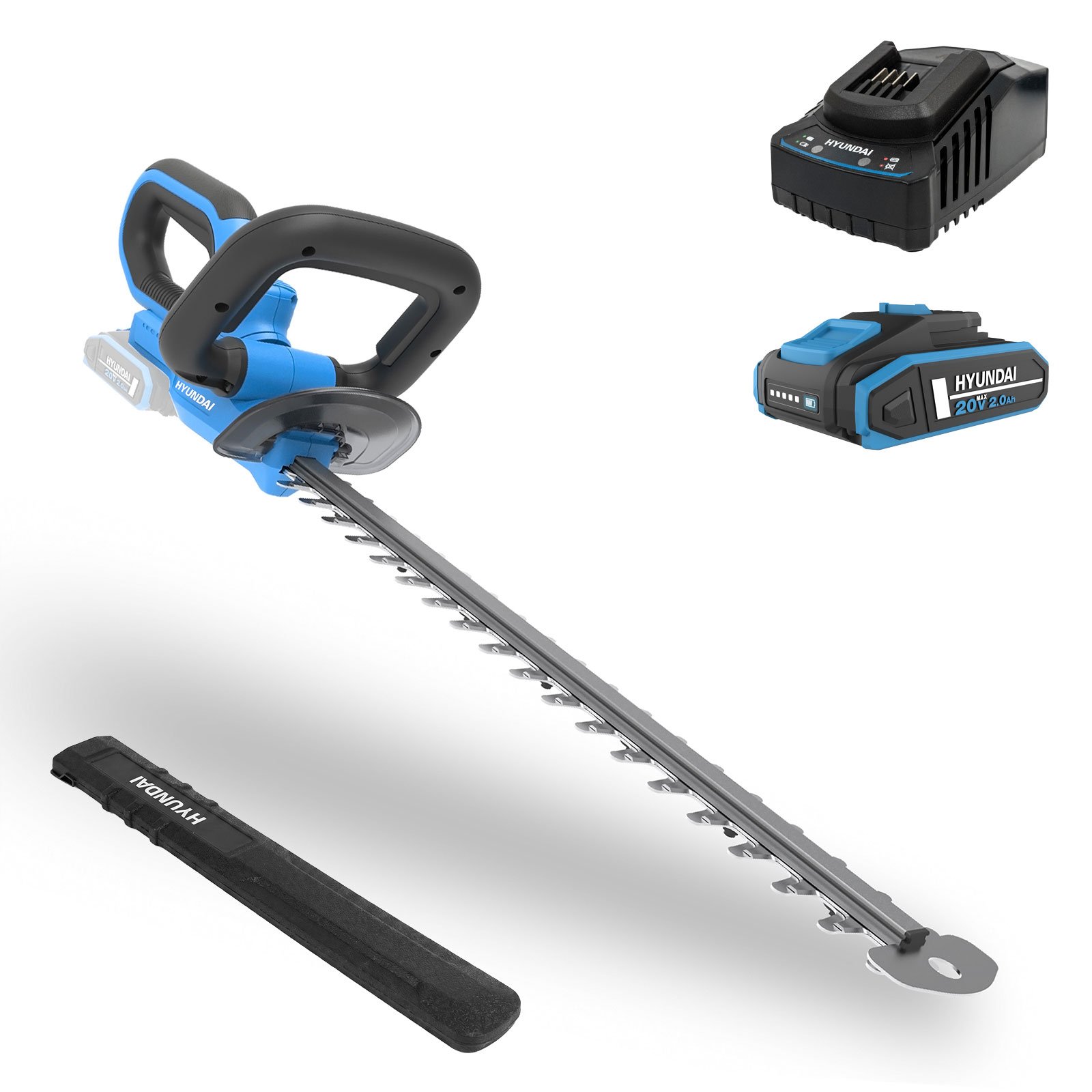 Hyundai 20V 2.0Ah Battery Cordless Hedge Trimmer - 510mm