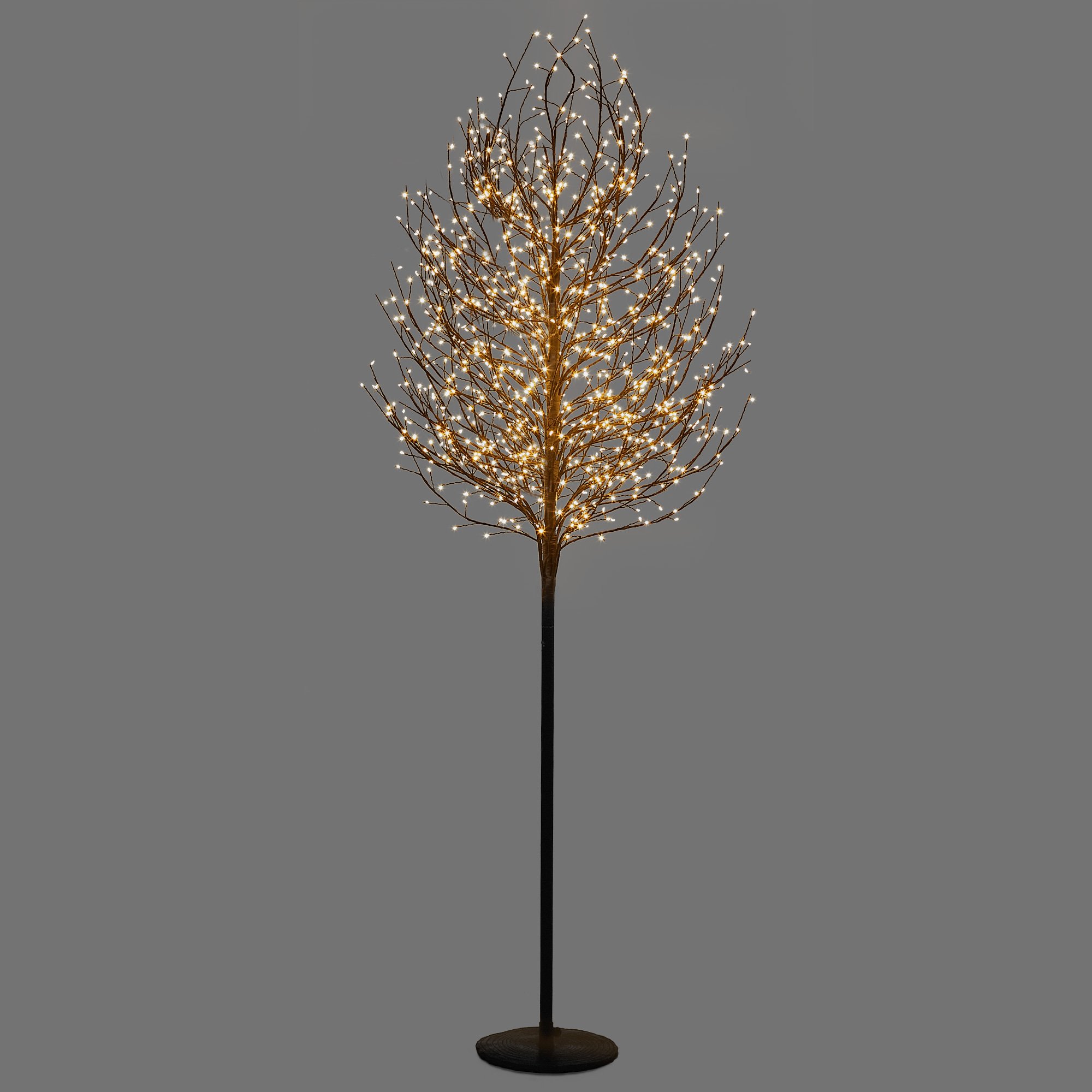 VeryMerry 6FT Micro Dot Birch Tree with 900 Warm White LEDs - Black