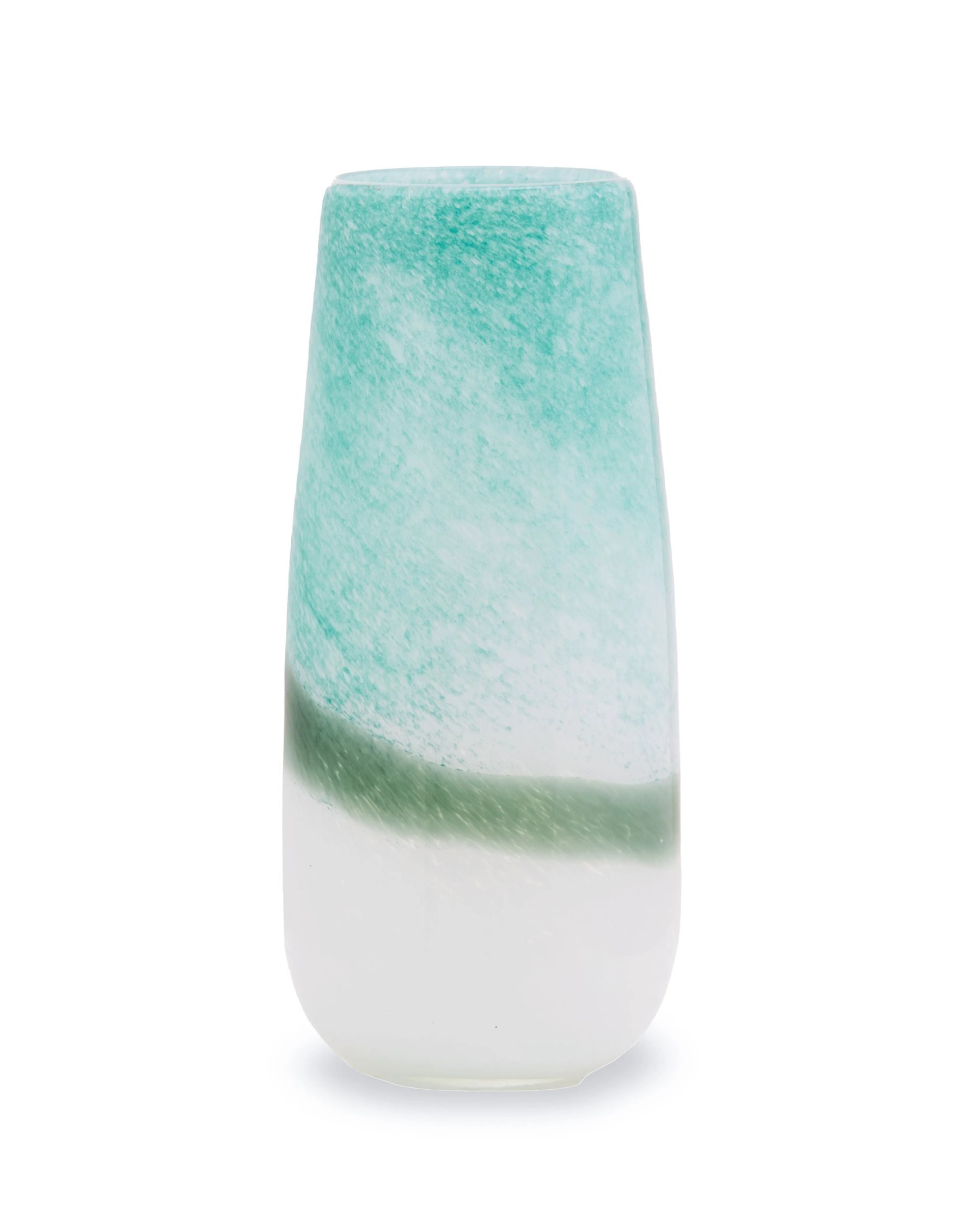 Orsina Celia Large Ombre Vase - Turquoise and White
