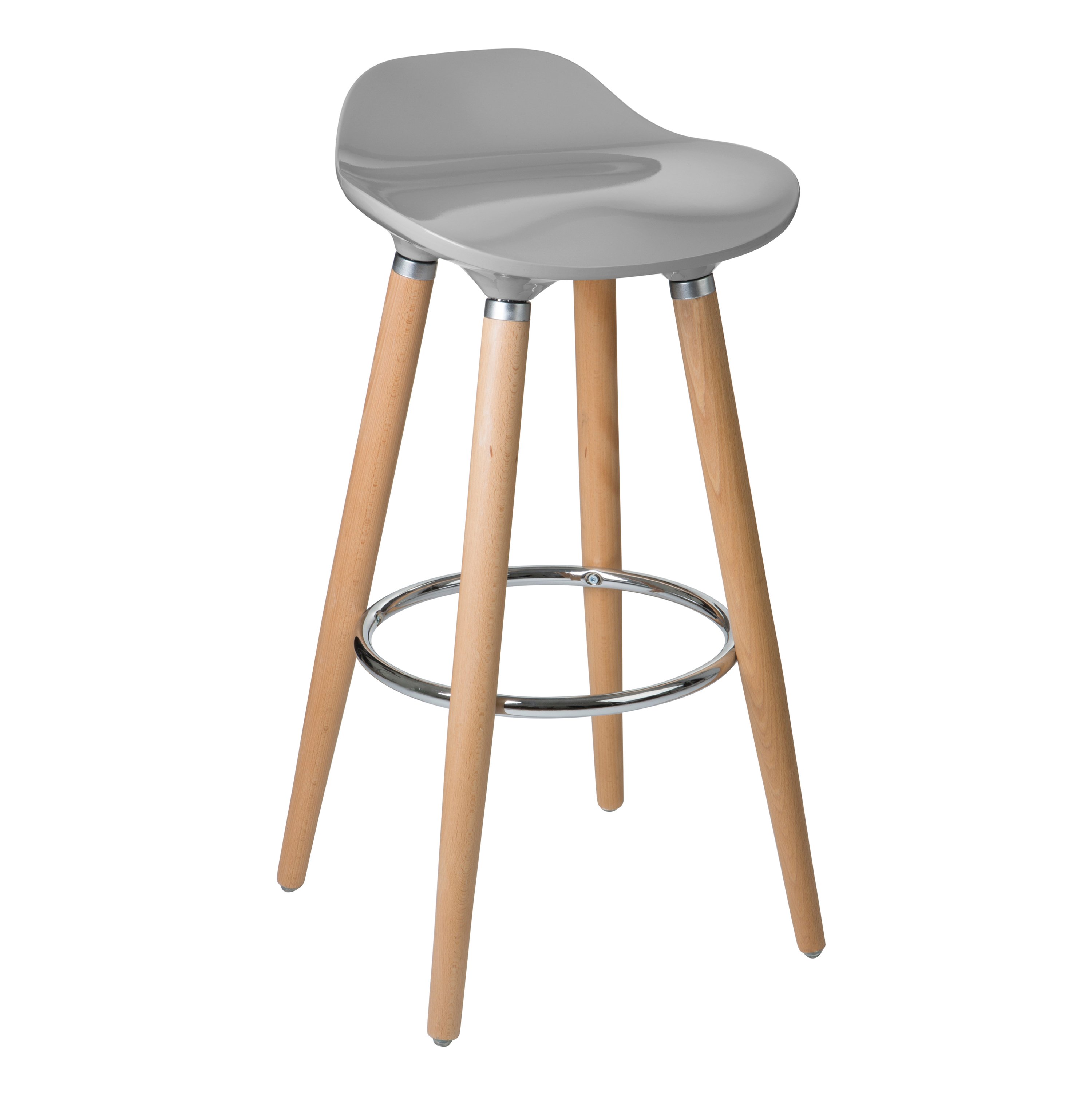 Orsina Stockholm ABS & Beechwood Bar Stool – Taupe & Natural