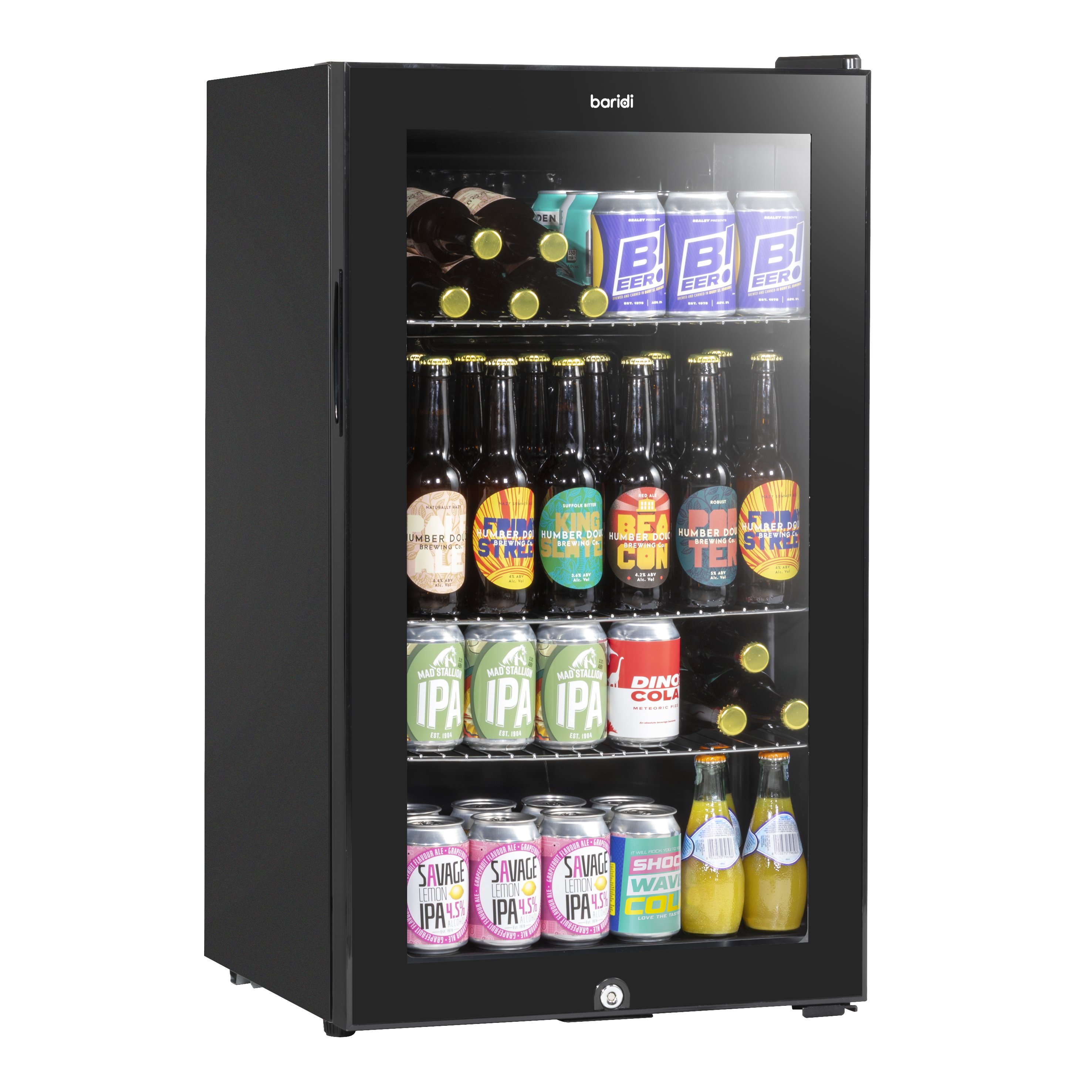 Baridi 85L Undercounter Drinks Fridge - Black