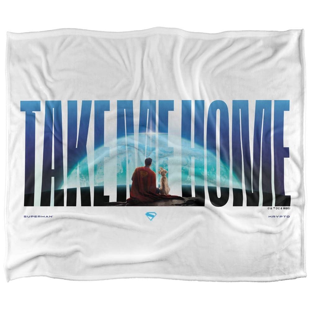 Superman Take Me Home Words Blanket - 147cm x 91cm