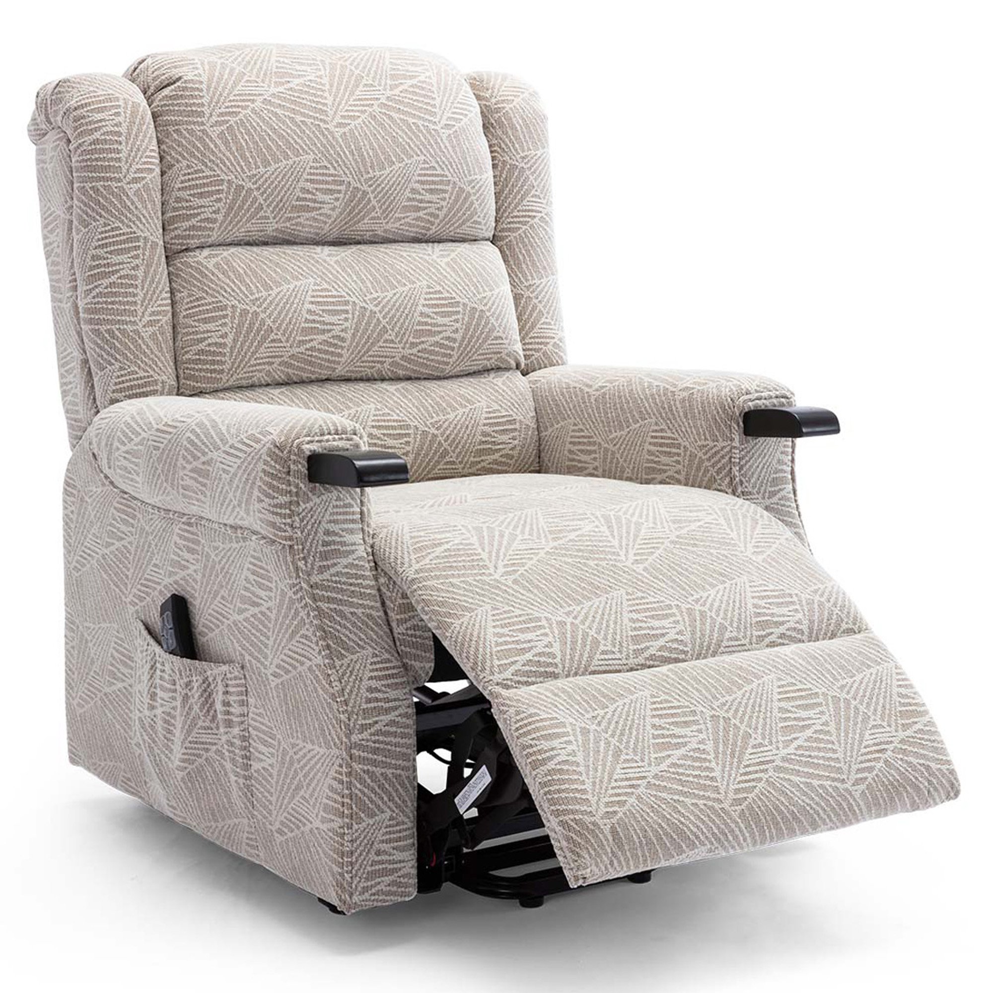 Furniture Online Ashfield Fabric Dual Motor Rise Recliner Mobility Chair - Cream