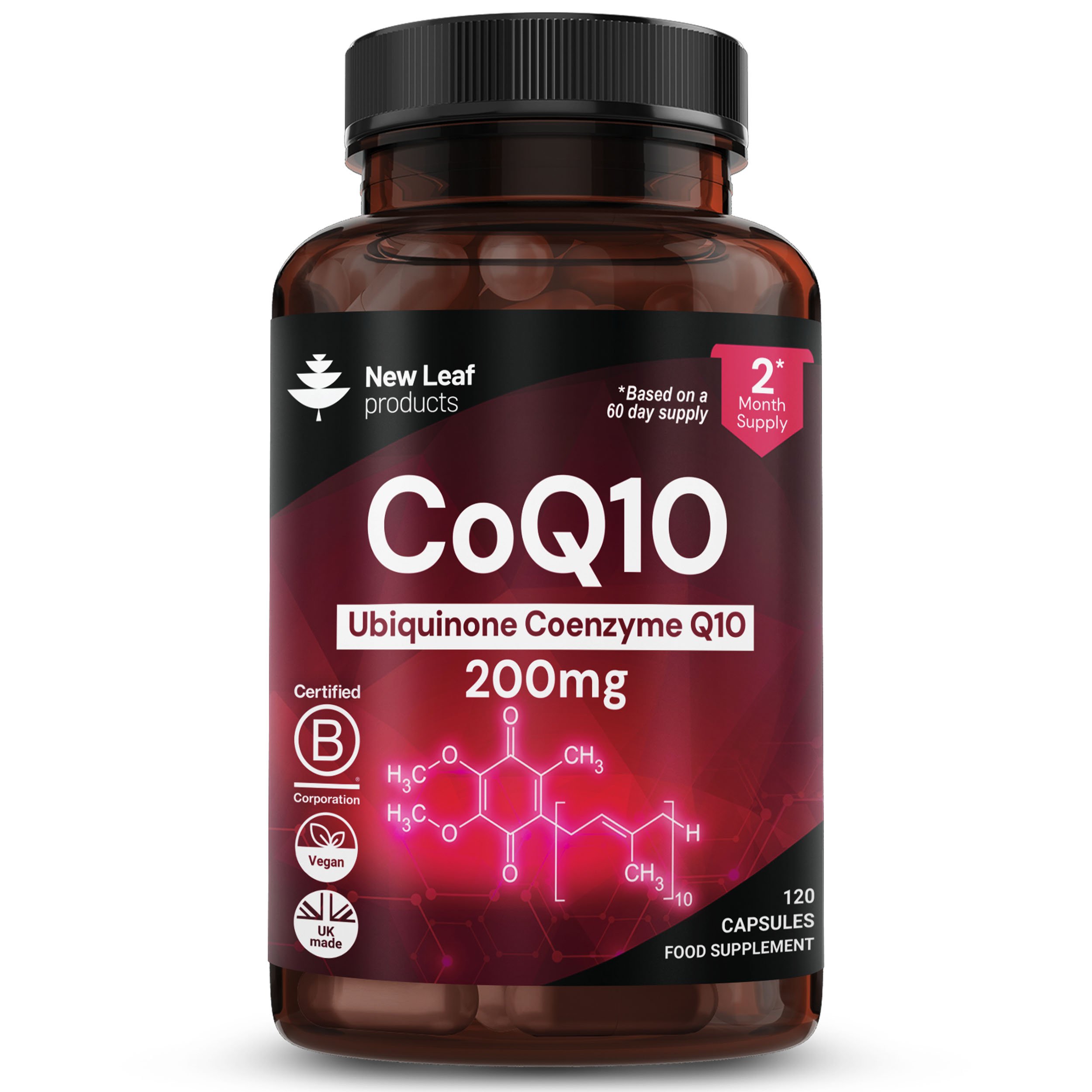 New Leaf Ubiquinone Coenzyme Q10 200mg - 120 Capsules