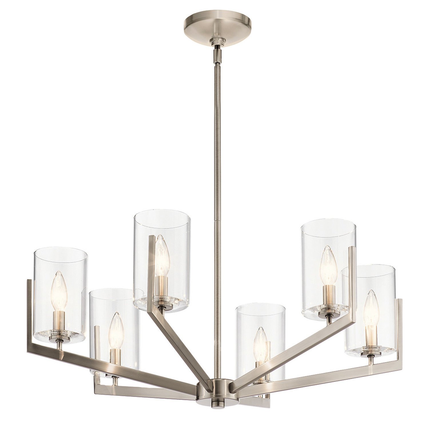 Elstead Kichler 6 Arm Pendant Light - Classic Pewter