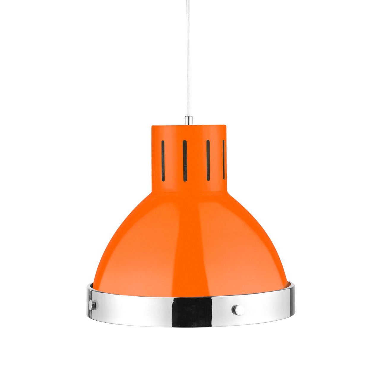 Orsina Jasper Pendant Light - Orange and Chrome