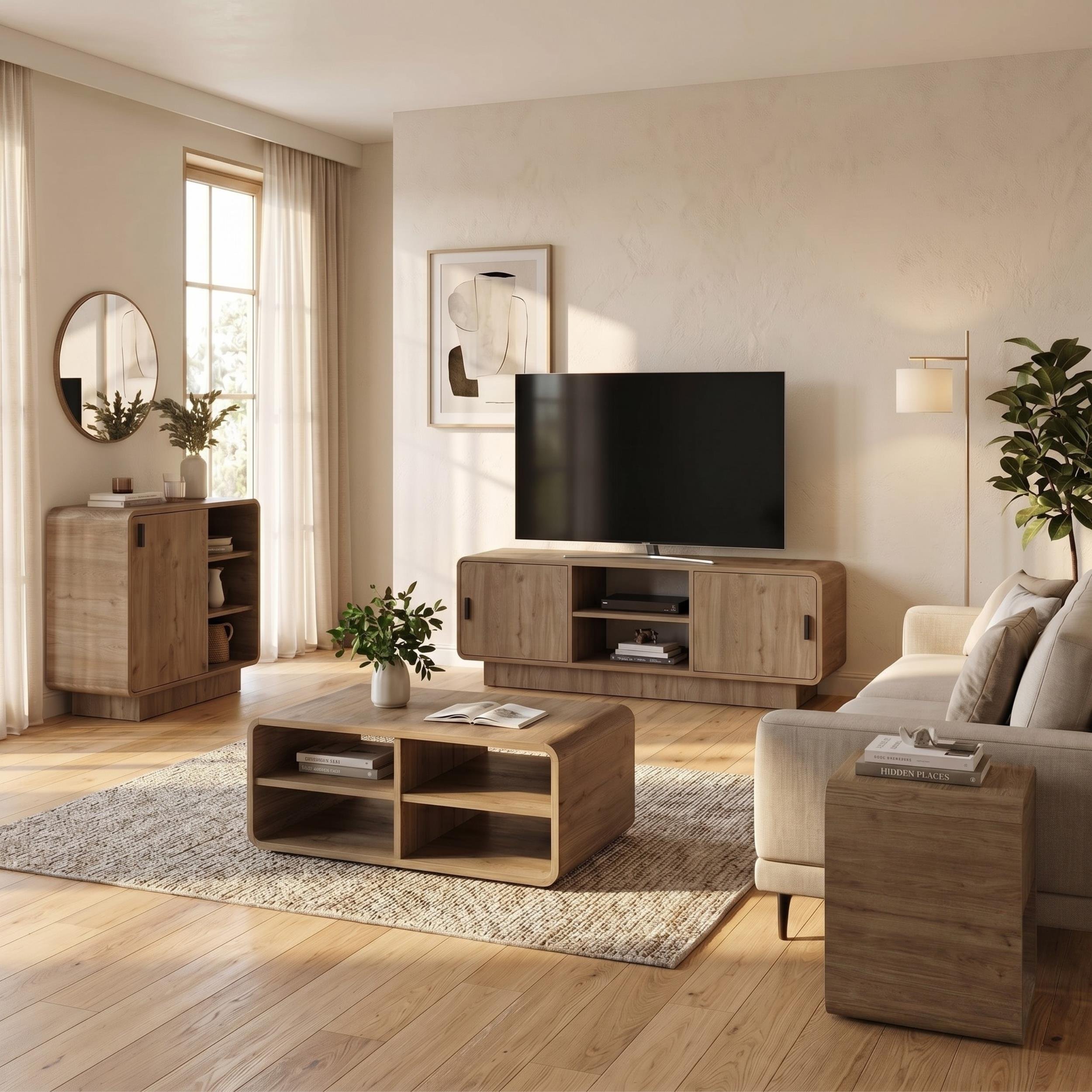 Decortie Rovel Furniture Set - Natural Wood