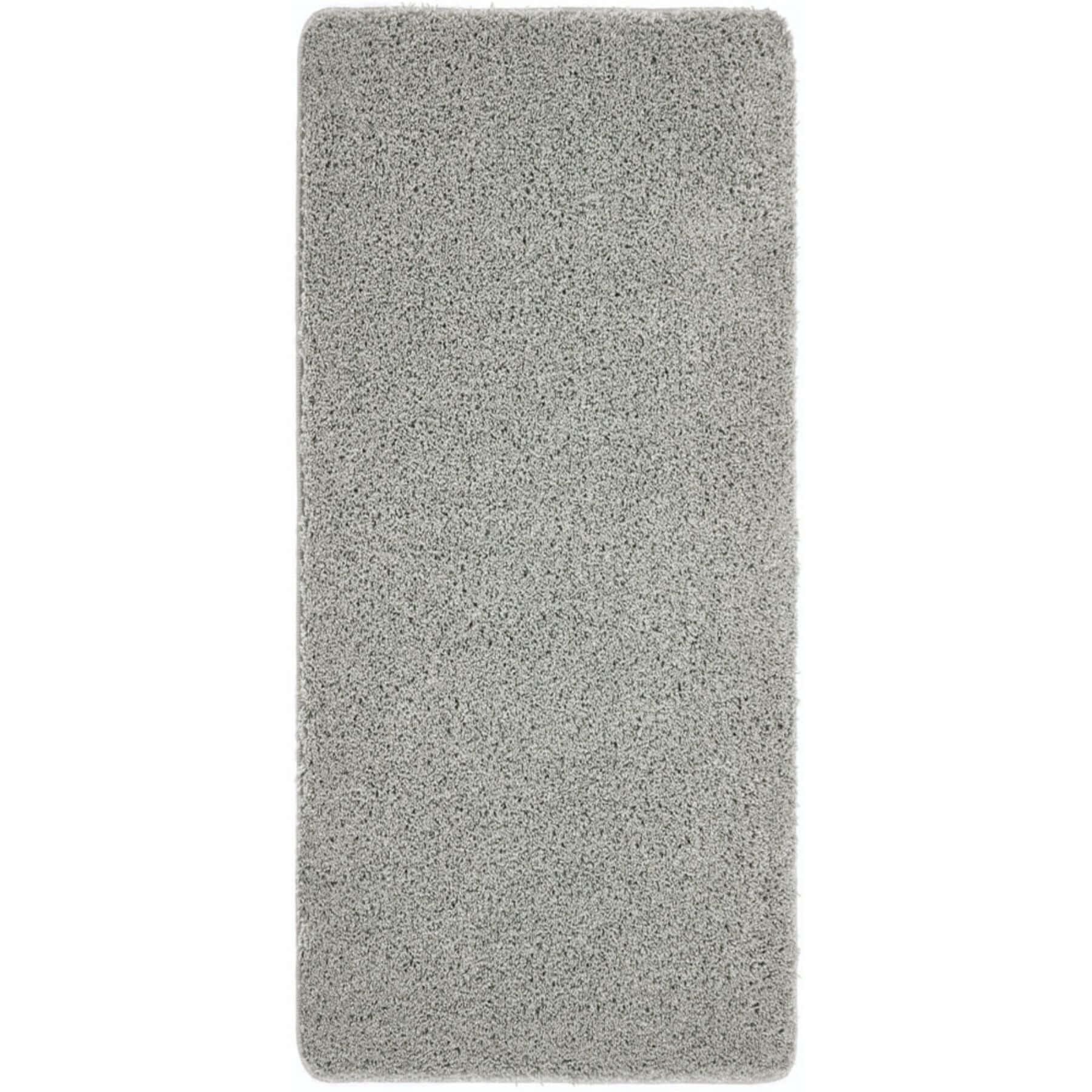 The Rugs Grey Washable Plain Nonslip Shaggy Runner Rug - 67 x 150cm