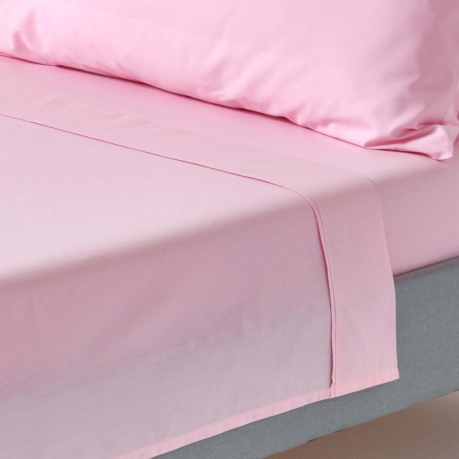 Homescapes Egyptian Cotton Pink Flat Sheet - Single