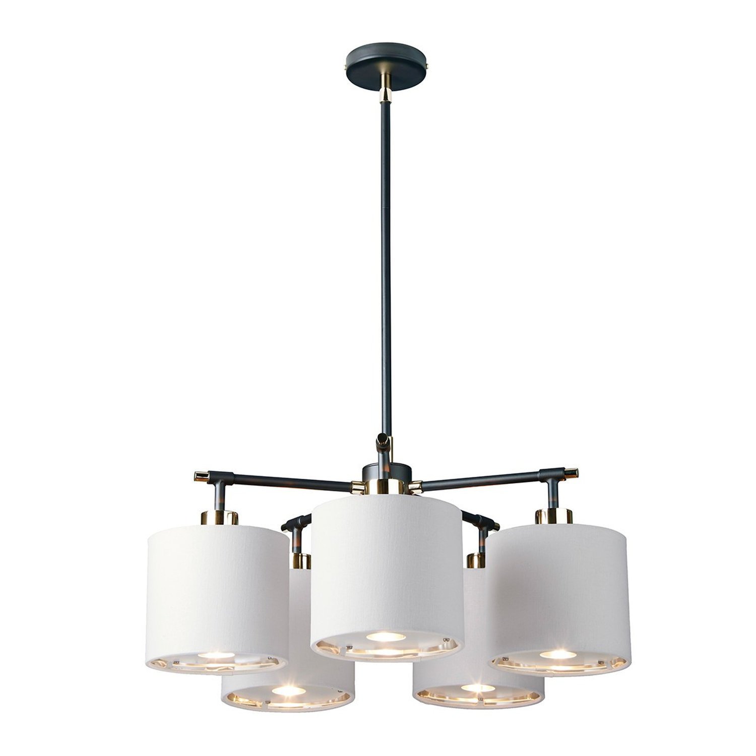 Elstead Balance 5 Arm Pendant Light - Black