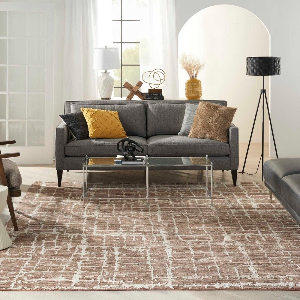 Mega Flooring Brown Handmade Abstract Rug - 61 x 91cm