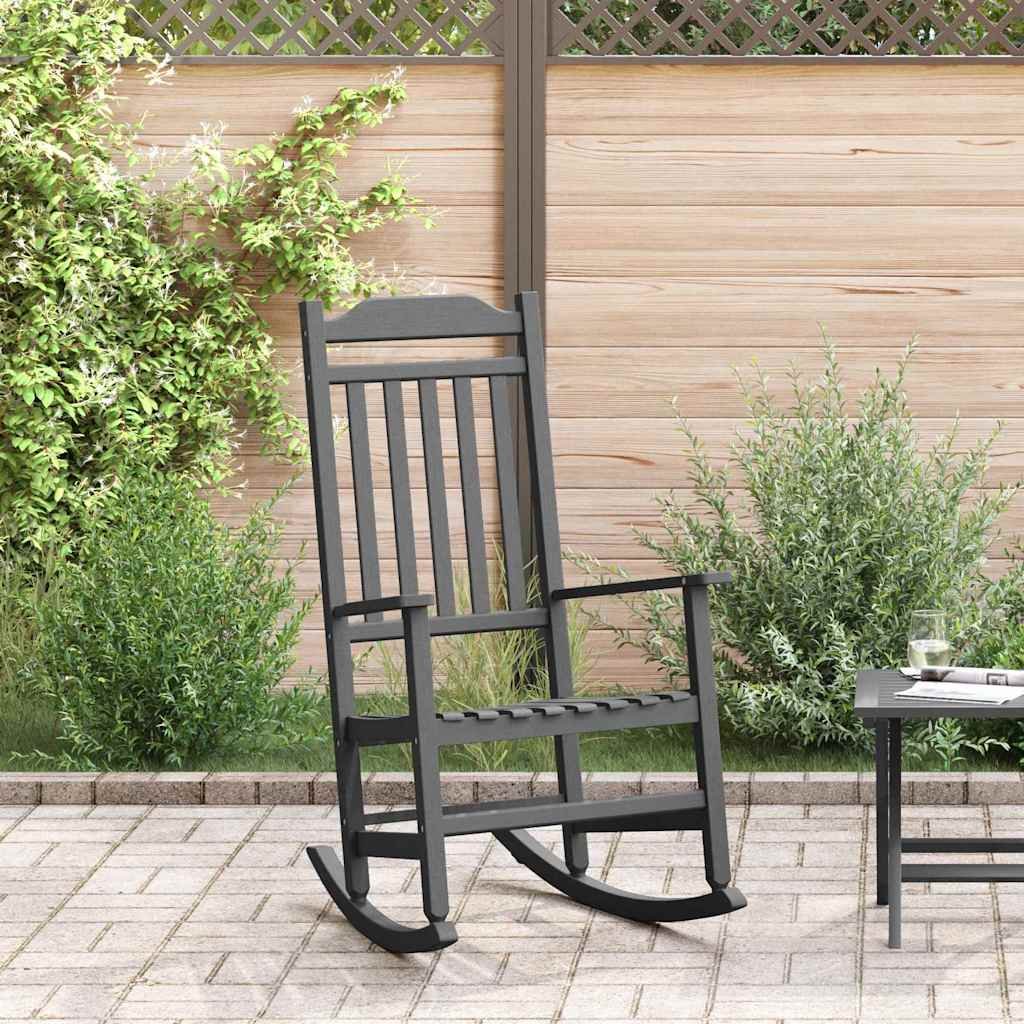 Walplus Resin Rocking Chair - Black - 84 x 65 x 114 cm