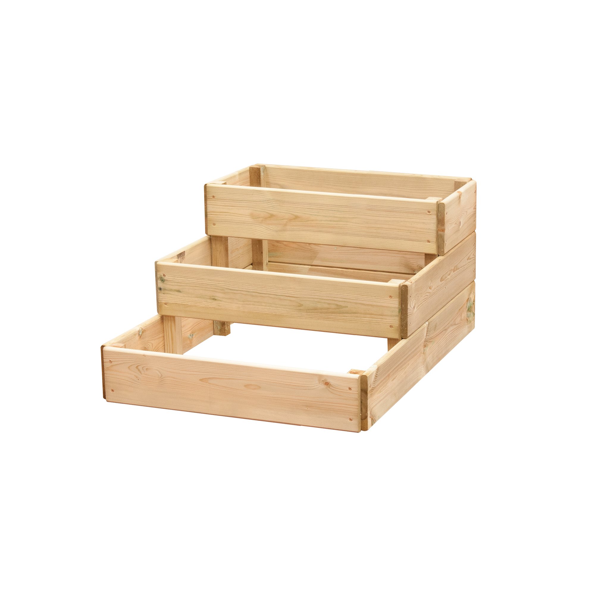 Greena Cascading Wooden Raised Bed - Width 60cm - 3 tiers