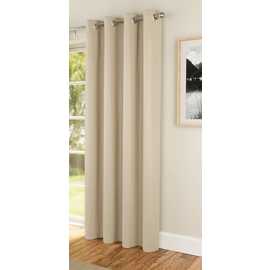 Enhanced Living Luna Plain Single Door Curtains - 168 x 214cm - Beige
