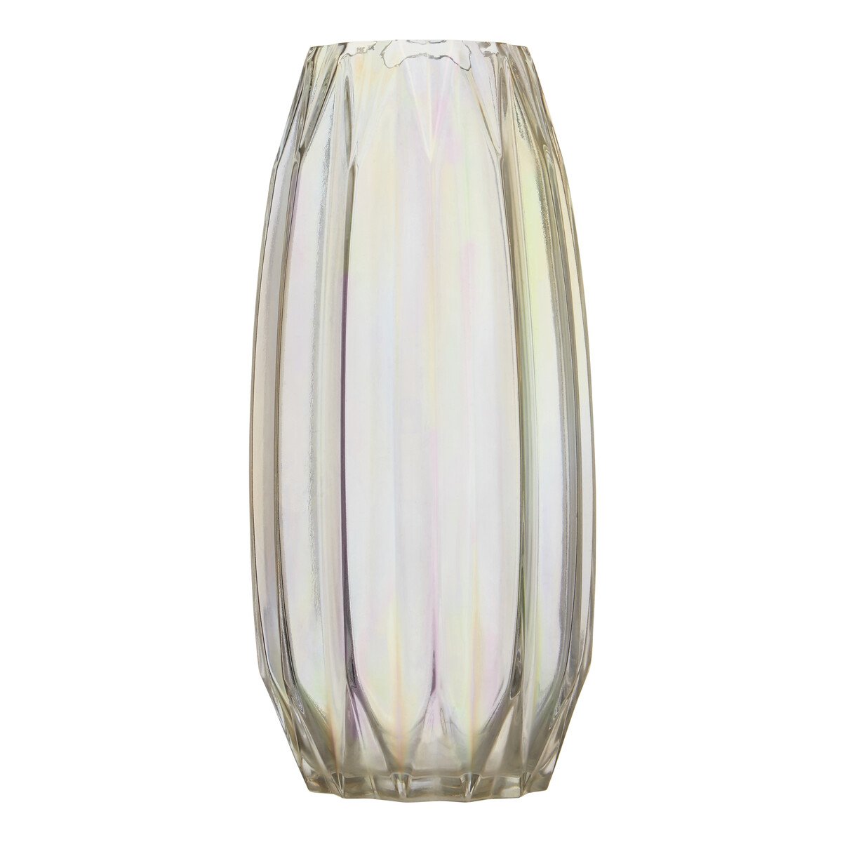 Orsina Petro Large Glass Vase with Finish - Iridescent