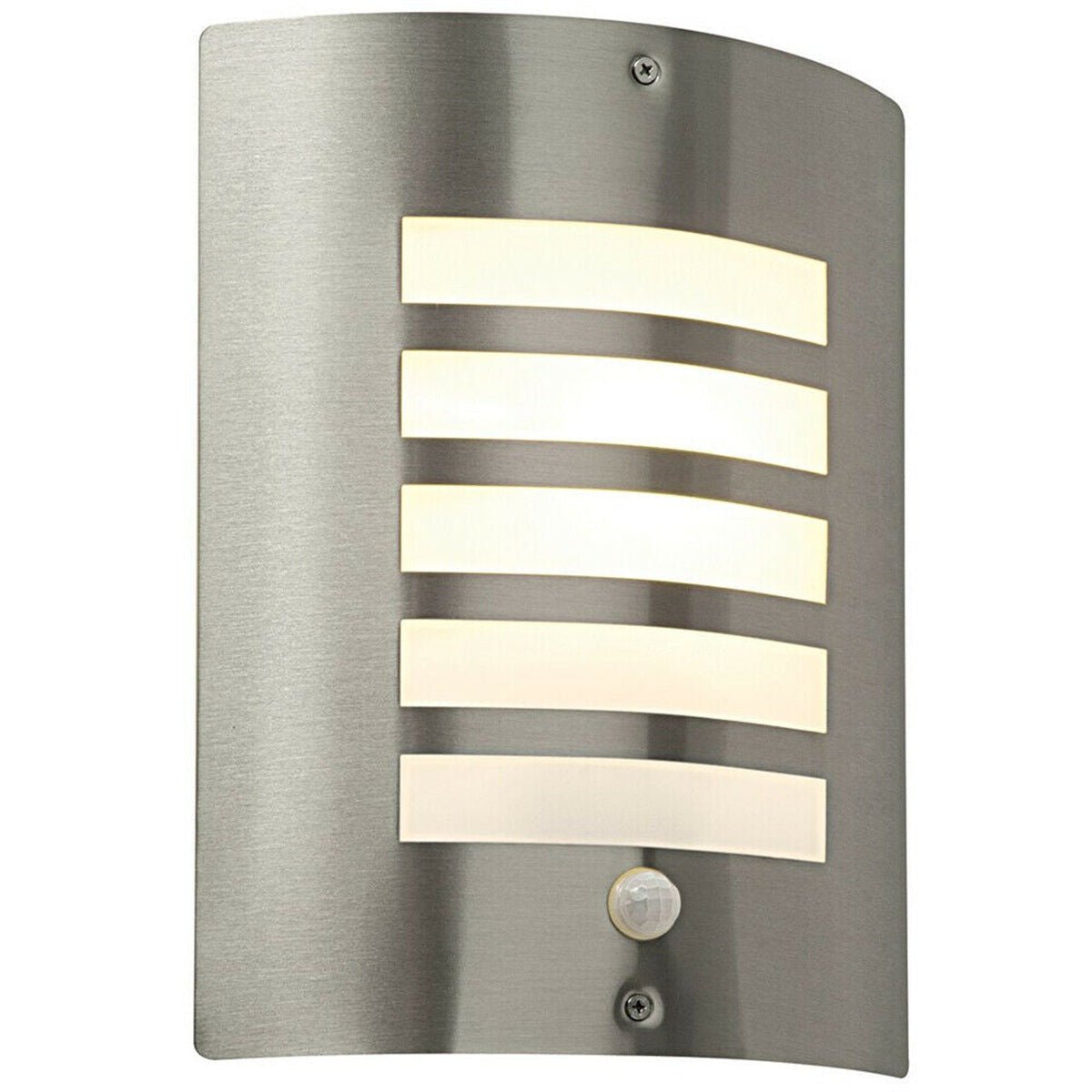 Loops Direct Stainless Steel Wall Light With PIR Motion Sensor - Brushed Steel