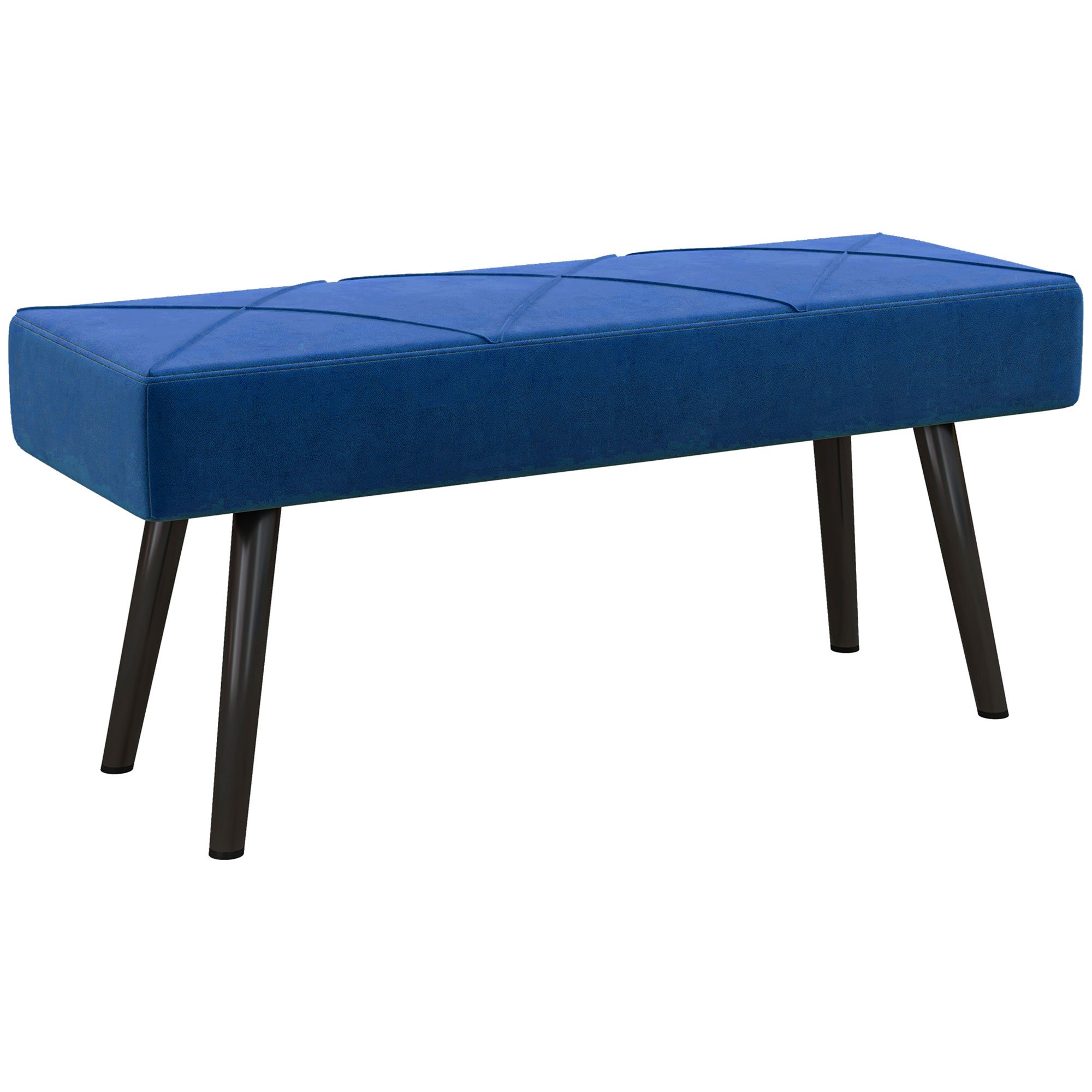 HOMCOM X Shape Design End of Bed Bench - Blue