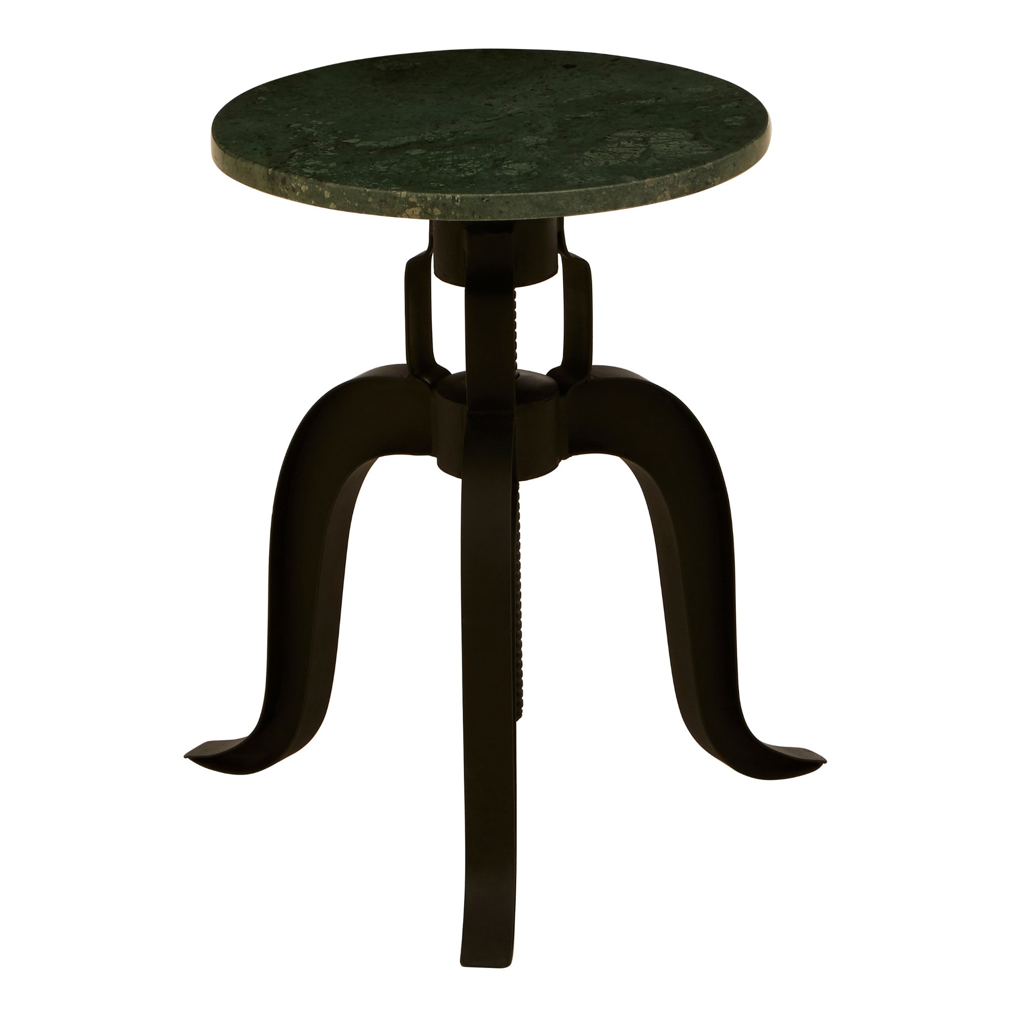Orsina Vasco Adjustable Marble 3 Leg Bar Stool – Green & Black