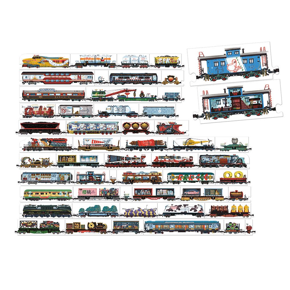 Banana Panda Mix and Match Trains Kids Jigsaw Puzzles - 5y+