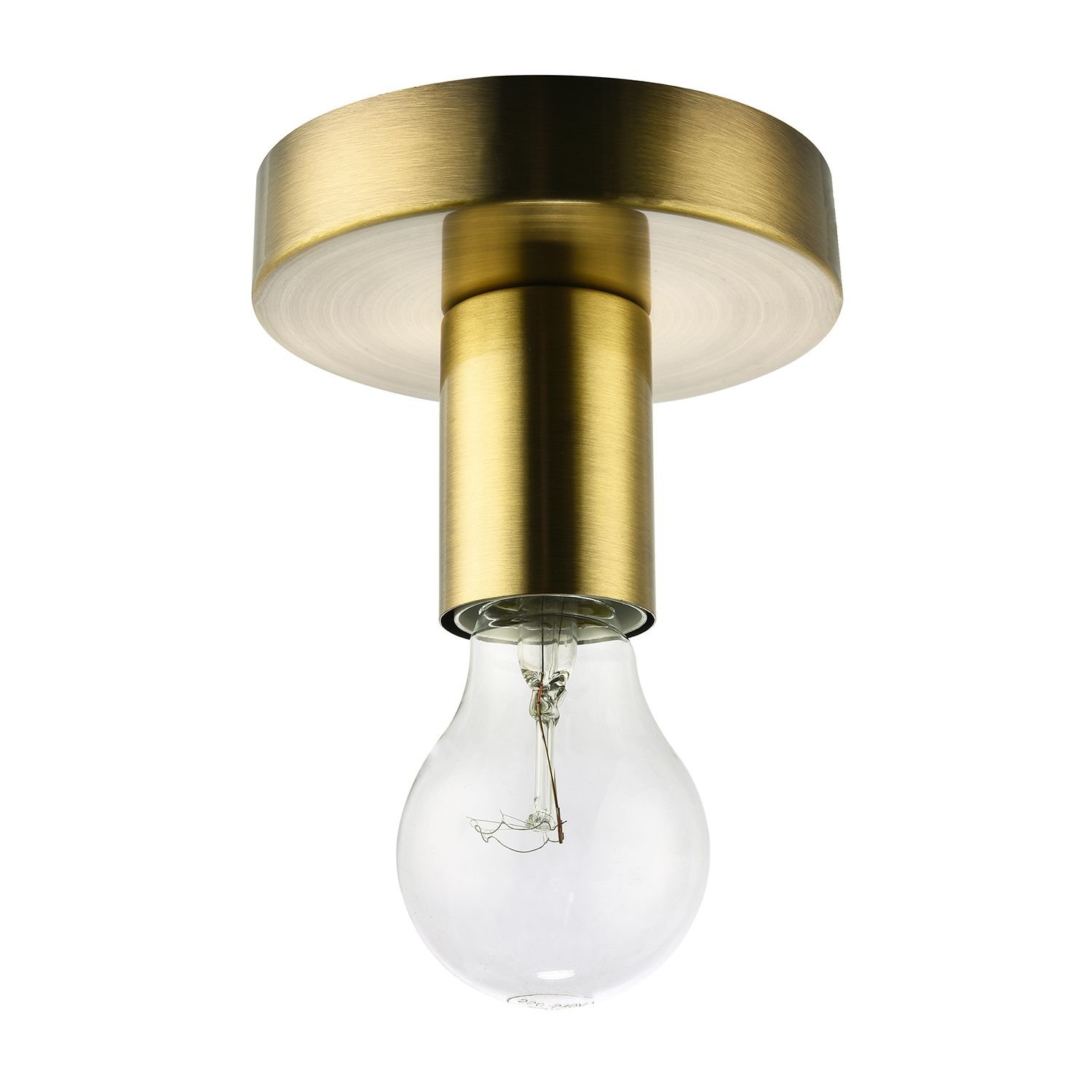 Happy Homewares Antique Brass or for Industrial Bulbs Ceiling Light - 12cm