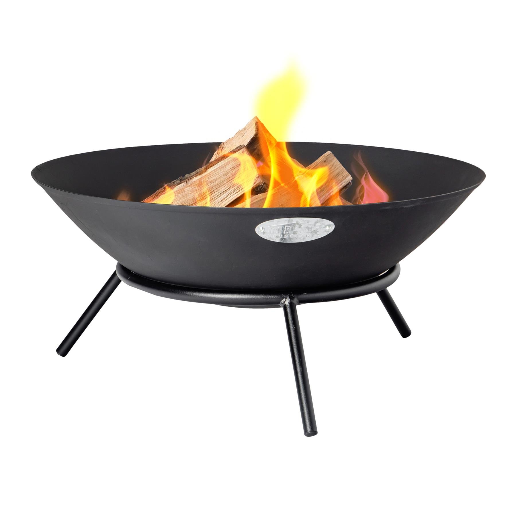 Harbour Housewares Steel Garden Fire Pit - Black
