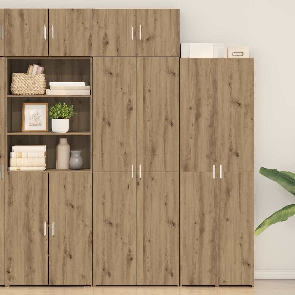 Walplus 3 Piece Storage Cabinet - Oak - 70 x 42.5 x 185 cm