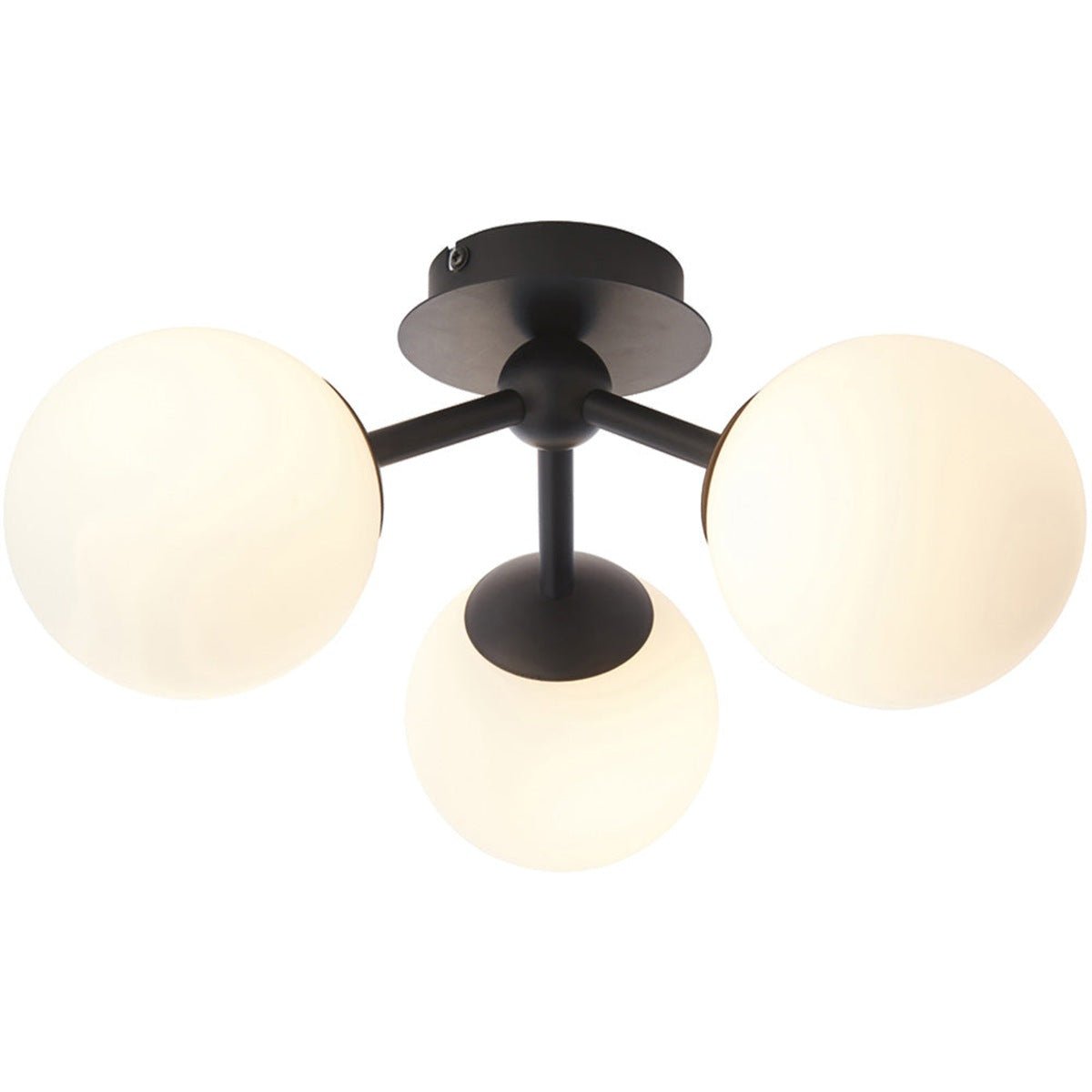 Loops Direct Steel and Glass Multi Arm Light - Matt Black