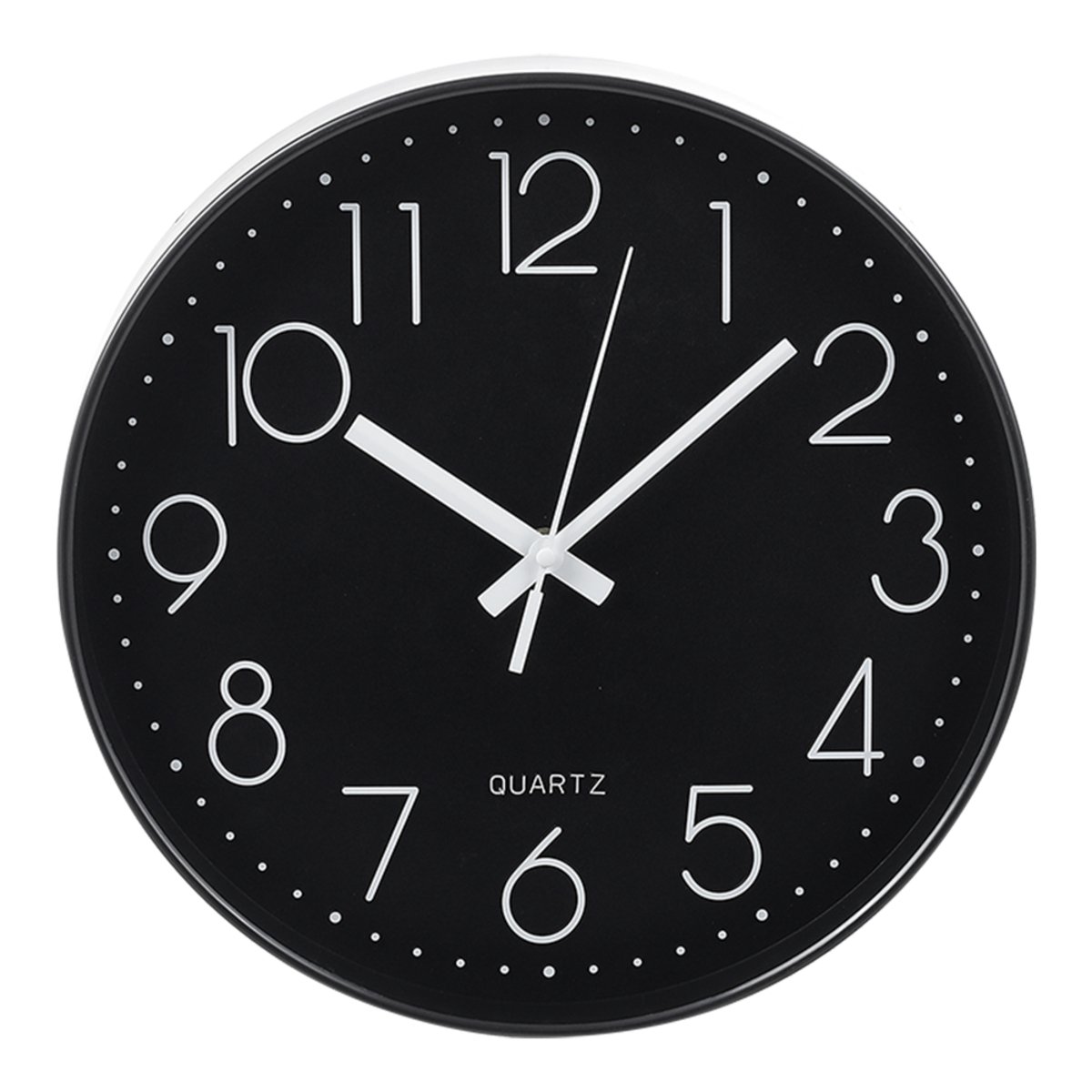 Living and Home 30cm Wall Clock - Black